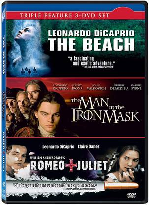 Leonardo Di Caprio 3 Movies Collection: The Beach + The Man in the Iron Mask + Romeo Juliet