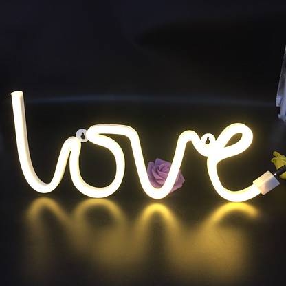 GEEKMONKEY Neon Love Light Night Lamp