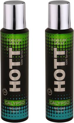 HOTT CALYPSO NO Gas Deodorant for Men- Pack of 2 (150ml each) Perfume Body Spray  -  For Men