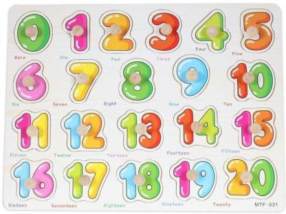 baybee Woode Numbers Learning Box Toys Children'S Educational Toy (1- 20) With Knob