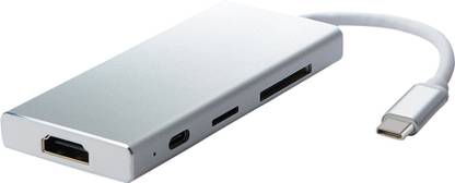 Tobo 7 in 1 Multi-Port USB C Combo Hub Adapter with 4K HDMI Output,USB-C Charging Port,3 USB 3.0 Ports,SD/Micro Card Reader Type C 7 in 1 Adapter 1607 USB Hub