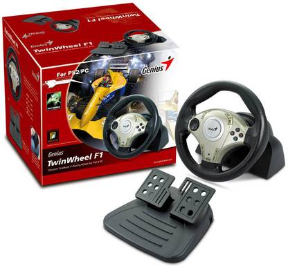 Genius Twin Wheel F1 Vibration Feedback  Joystick
