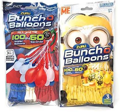 Bunch O Balloons ZURU Self-Sealing Water Bundle - Minions (3 es) and Red White and Blue (3 es)