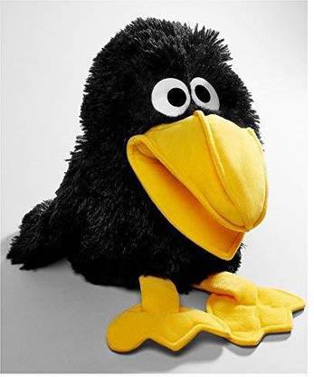 Carl Dick Raven, Crow, Hand Puppet, 12/15 inches, 30/40cm, Plush Toy, Soft Toy, Stuffed Animal 2020