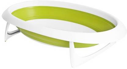 Genrc Boon Naked Collapsible Baby Bathtub Green,Green/White