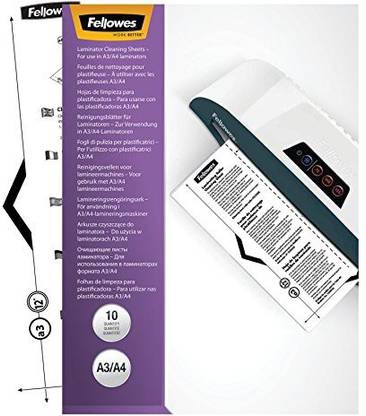 Fellowes Laminator Cleaning Sheets, 10 Per Pack (5320603)