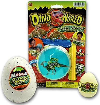 JaRu JA-RU Mega XXL Hatching Egg + Blow Slime + Regular Hatch Egg Bundle Toys #1745-1747-1735