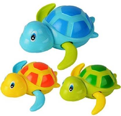 3 Pieces Bath Toys Wind up Swimming Sea Turtles Pull Rope Bath Toy Cute Swimming Turtle for Boys Girls 