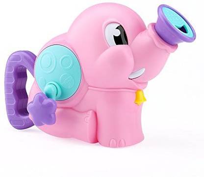 Zooawa Water Squirt Baby Bath Toy, Elephant Spray Water Pump Bathroom Bathtub Toys, Swimming Pool Water Playing Gift for Kids Toddlers, Pink