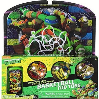 Ninja Turtles Teenage Mutant TMNT Bathtub Basketball Tub Toss Gift Set