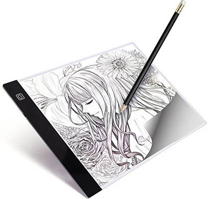 Luditek A4 Led Light Box Tracer Ultra-Thin Usb Powered Portable Dimmable Brightness Led Artcraft Tracing Light Pad Light Box For Artists Drawing Sketching Animation Designing Stencilling X-Ray Viewing