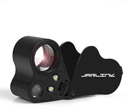JARLINK 30X 60X Illuminated Jewelers Eye Loupe Magnifier, Foldable Jewelry Magnifier With Bright Led Light For Gems, Jewelry, Coins, Stamps, Etc