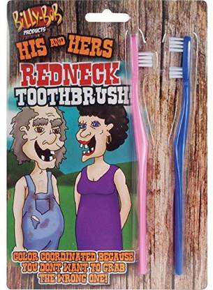 Billy Bob His and Hers Redneck Toothbrush Hillbilly Gag Gift
