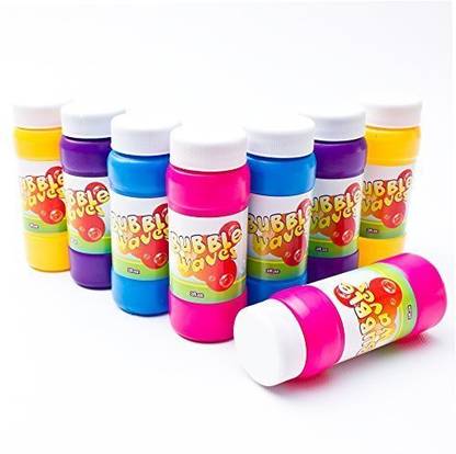 Fun Central AU160 12 pack 2 oz Bubble Bottle, Bubble Solution, Bubbles For Kids, Bubble Gun Refill, Bubble Bottles, Birthday Bubbles, Bubble Refill - Assorted