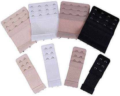 Shapenty 4 Colors 3 Row Women?S Bra Extender Set Elastic Back Bra Extension Band Strap, 2 Hooks And 4 Hooks, 8 Pieces