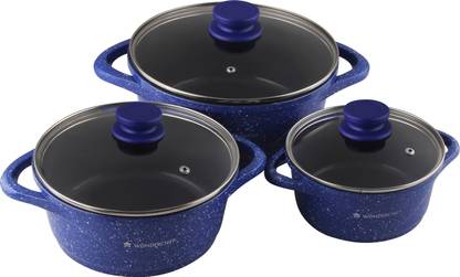 WONDERCHEF Ceramide Set Blue Cook and Serve Casserole