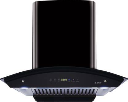 Elica WD HAC TOUCH BF 60 BK with Installation Kit Included Auto Clean Wall Mounted Black 1200 CMH Chimney