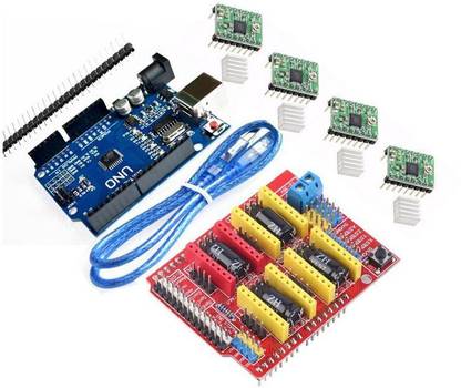 Pinchdart Arduino uno CNC Shield V3 With 4 pcs A4988 Stepper Motor Driver Electronic Components Electronic Hobby Kit