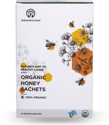 Organicana Organic Honey Sachets (Pack Of 25 Sachets)