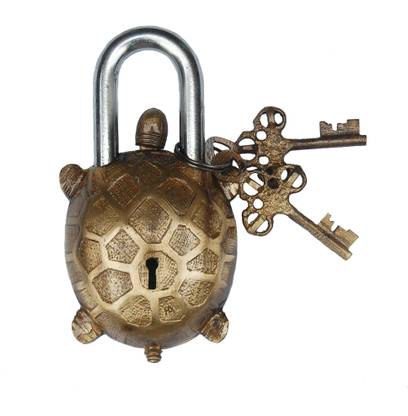 aakrati Tortoise Figure Pad lock of Brass Padlock