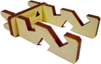 NEKBAL Wooden Zig Zag Mobile Stand Mobile Holder
