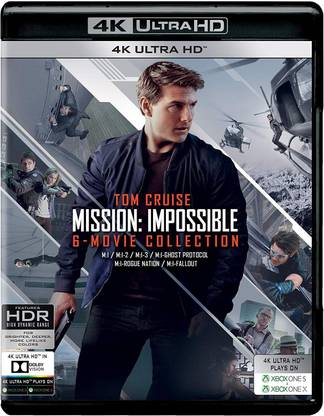Mission Impossible 6 Movies Collection - M:I + M:I-2 + M:I-3 + M:I-4 Ghost Protocol + M:I-5 Rogue Nation + M:I-6 Fallout (4K UHD)