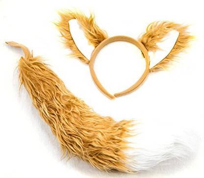 Squirrel Products Fox Headband Ears And Tail Set - One Size - Costume Accessory