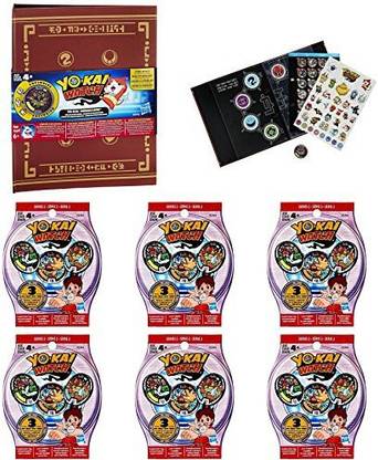 Yokai Watch Yo-Kai Watch Yo-Kai Medallium Collection Book With 6 Yo-Kai Series 2 Blind Bags With 18 Random Medals Bundle