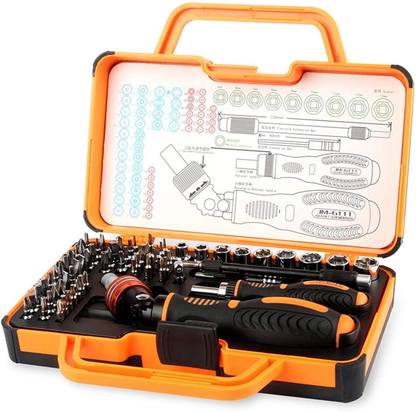 JAKEMY JM-6111 69 in 1 Ratchet Screwdriver Hardware Repair Open Tools Demolition Kit Electronic Devices Eyeglass Combination Screwdriver Set