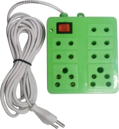 ACCESSOREEZ Extension_Square green 7  Socket Extension Boards