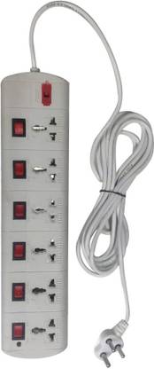 Element Extension_Rectangle white 6  Socket Extension Boards