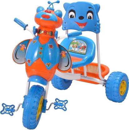 Oximus Baby Tricycle for Kids with Front and Back Basket with Musical Kids | Tricycle For Kids | Tricycle For Baby Boy & Girl | Baby Tricycle | Kids Tricycle 2 3 4 5 Years |Toddler Tricycle Toys For Gifting Cycle With Musical Best Stylish Rear Baby Basket Cycle Toys 523Blue Tricycle