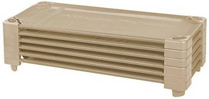 Ecr Ids ECR4Kids Children's Naptime Cot, Stackable Daycare Sleeping Cot for Kids, 52" L x 23" W, Ready-to-Assemble, Sand (Set of 6)