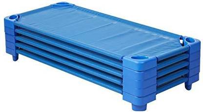 Ecr Ids ECR4Kids Children's Naptime Cot, Stackable Daycare Sleeping Cot for Kids, 52" L x 23" W, Assembled, Blue (Set of 5)