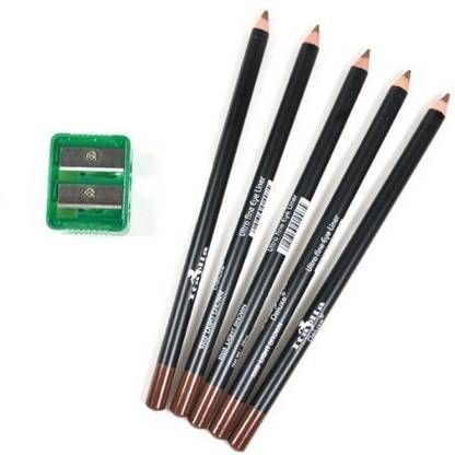 ITALIA 5 Light Brown Eye Lip Liner Pencil 1003 Set Free Sharpener & Free Earring 10 ml
