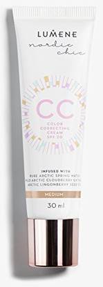 Lumene Cc Color Correcting Cream Medium Infused With Pure Arctic Spring Water 6 In 1 Medium Coverage For All Skin Types Spf 2030 Ml 1.0 Fl.Oz. Foundation