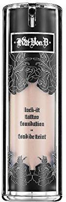 KAT VON D Lock-It Tattoo Foundation - Full Coverage, Liquid Net Wt 1.0 Fl. Oz / 30Ml (Light 49 - Light To Medium Complexion With Golden Undertone) Foundation