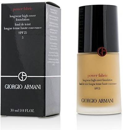 Giorgio Armani Power Fabric Longwear High Cover Foundation Spf 25 5 Light Neutral 30Ml 1.01Oz Foundation
