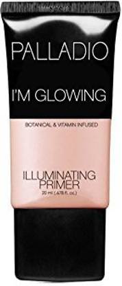 Palladio I&#39;M Glowing Illuminating Primer, 0.67 Oz, Pearly Pink Makeup Primer For Face, Contains Aloe Vera, Grape Seed Oil, Green Tea, Brightens Complexion, Combats Wrinkles, Fine Lines & Pores Foundation