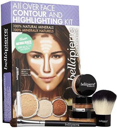 Bella Pierre All Over Face Contour And Highlighting Kit Dark Foundation