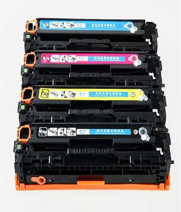 PRINTWELL 540 541 542 543 Toner Cartridge Compatibe for HP Color Laserjet 540A - 543A Printers Black + Tri Color Combo Pack Ink Toner
