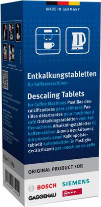 BOSCH Descaler for Coffee Machine, Kettles and Hot Water Dispensers (6 Descaling Tablets) Detergent Powder
