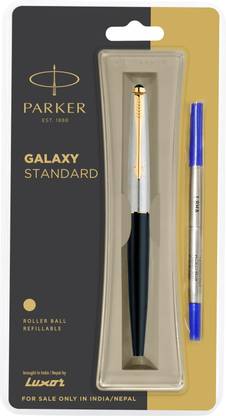PARKER Galaxy Std Gold Trim (Black Body) Roller Ball Pen