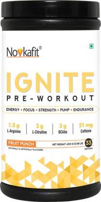 Novkafit Ignite Pre-Workout - (Fruit Punch Flavour) EAA (Essential Amino Acids)