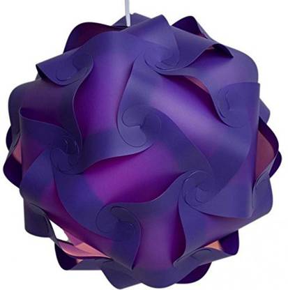 Ioffersuper 30 Elements Modern Iq Puzzle Jigsaw Light Lamp Shade Ceiling Lampshade S ?25Cm Purple