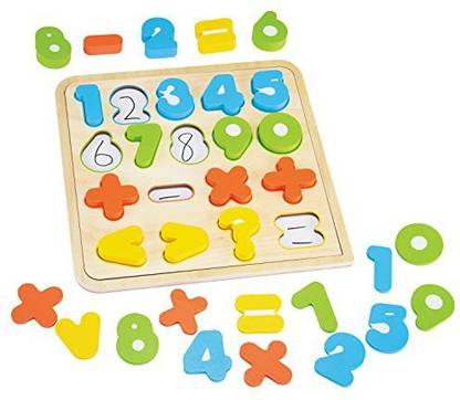Genrc Wooka 123 Puzzle Number Peg Wooden Puzzles-Learn To Count And Numbers For Early Education