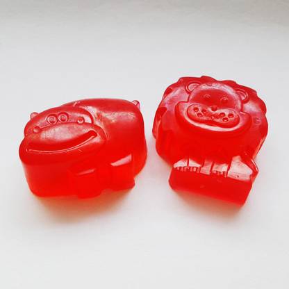 Pics And You Red Rose Aroma Lion Hippo Combo Handmade Soap Pack 2 (2 Soaps, 2.5 x 2.5 x 1.5 inch, 100 gram)