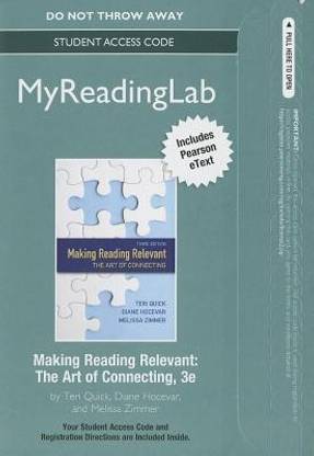 NEW MyReading Lab with Pearson Etext -- Standalone Access Code -- for Making Reading Relevant