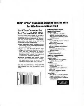IBM (R) SPSS (R) Statistics Student Version 18.0 for Windows and Mac OS X