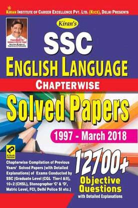 Kiran's Ssc English Language Chapterwise Solved Papers 1997 March 2018 English